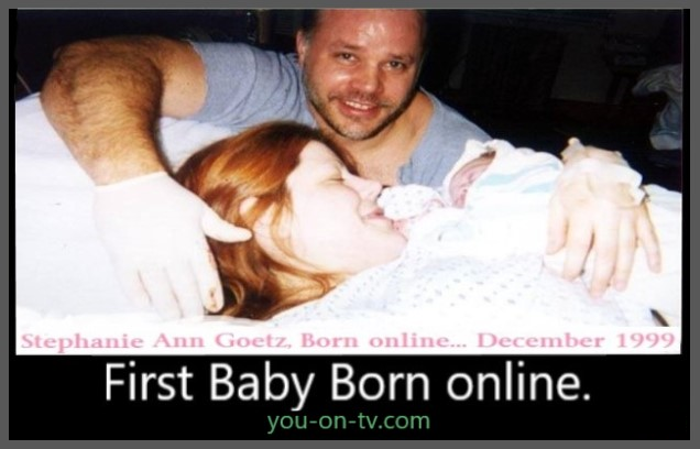 first baby born online